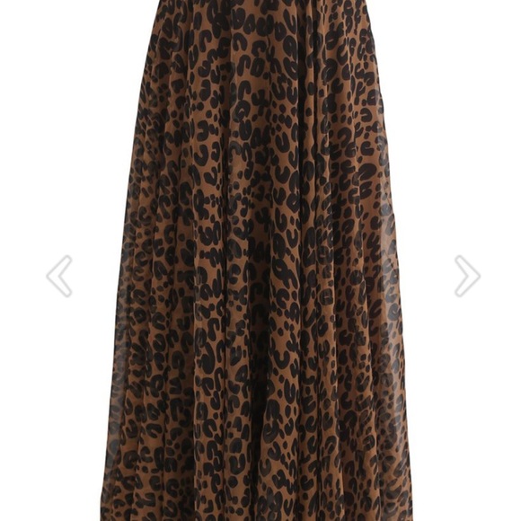 Chicwish Brown and Black Animal Print Maxi Skirt - Picture 3 of 8